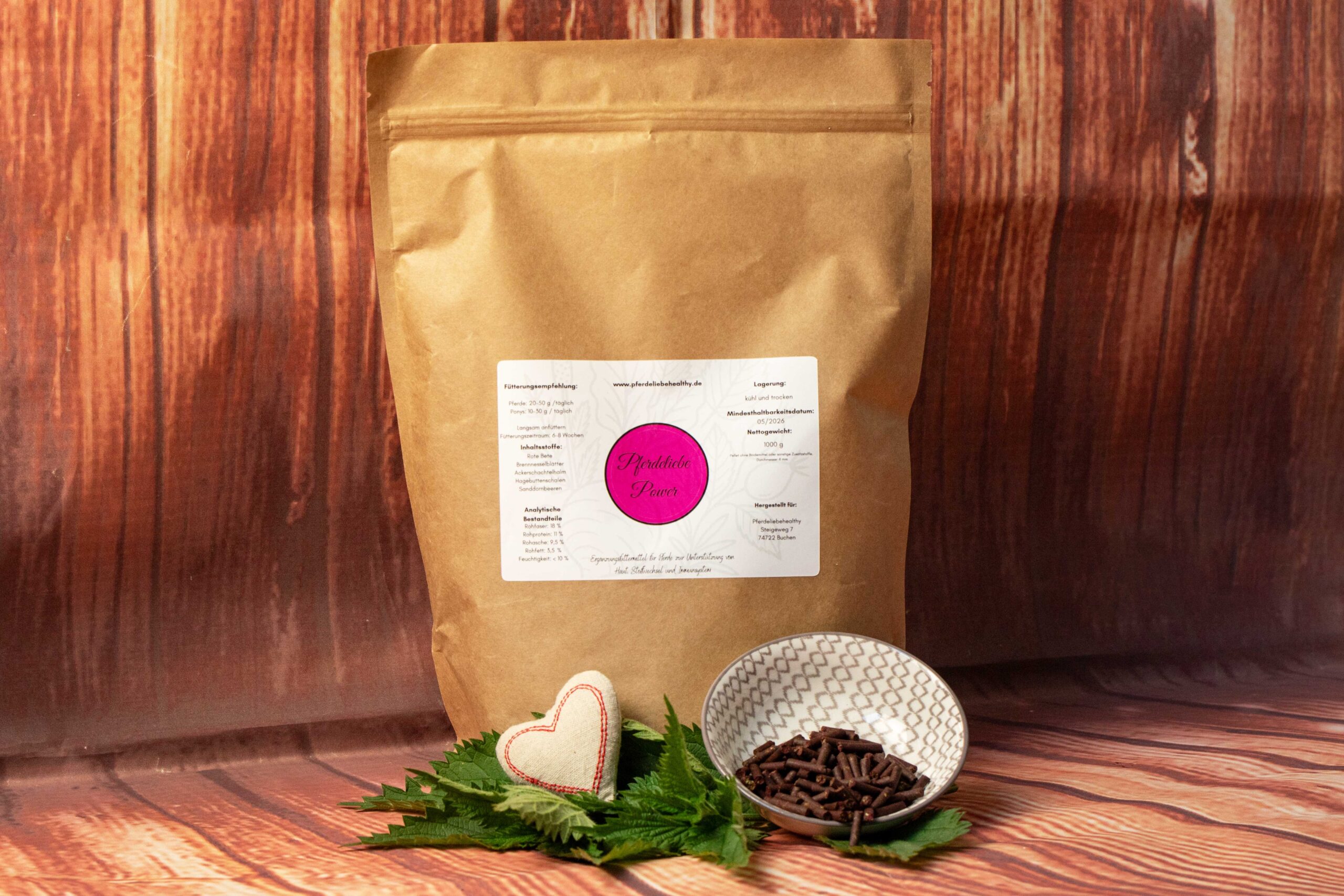 Natürliche Kräuterpellets für Pferdefutter von Pferdeliebe Healthy