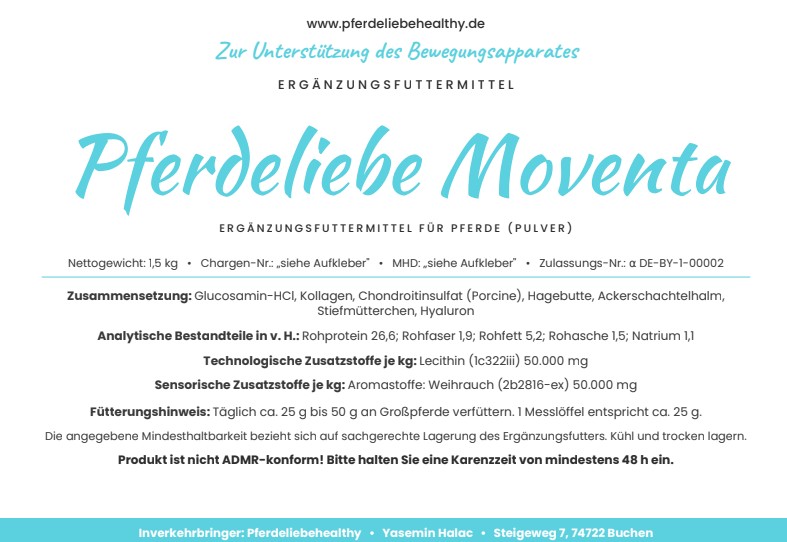 Pferdeliebe "Moventa" - Unterstützung für Gelenkstoffwechsel und Beweglichkeit – Bild 3